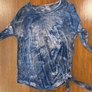 lululemon athletica Navy Tie-Dye Short Sleeve Top